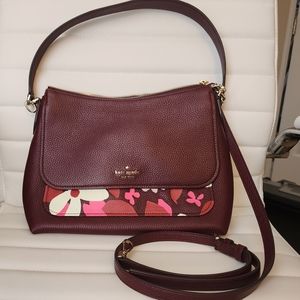 Kate Spade Melody Forest Floral Medium Flap Shoulder Bag Crossbody Pink …